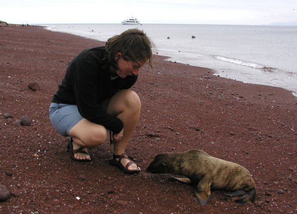 Erin and Sea Lion Pup